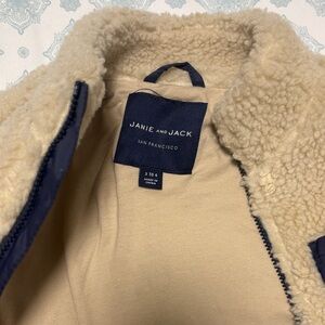 Janie and Jack Beige Sherpa Jacket